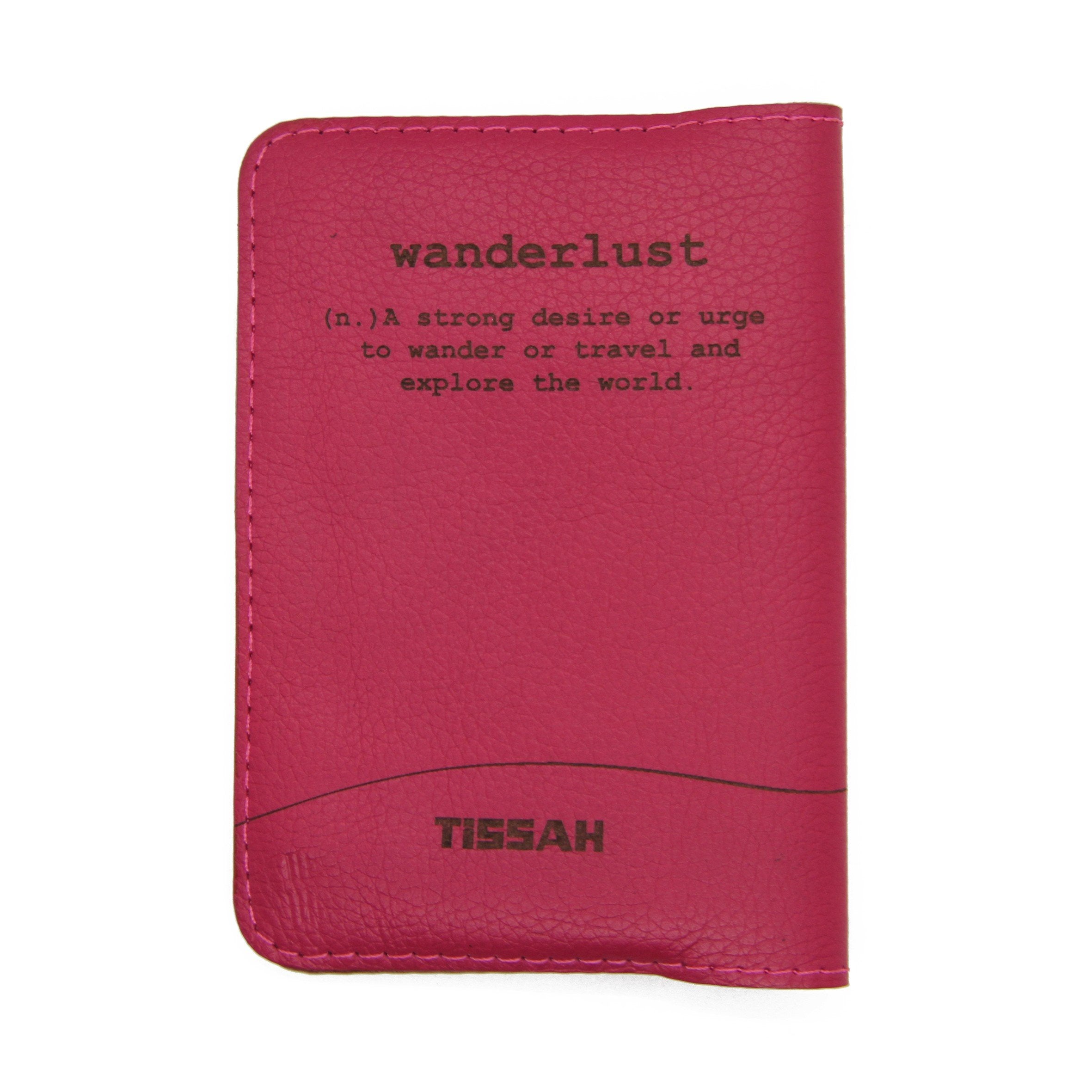 Wanderlust - Pink Passport Sleeve