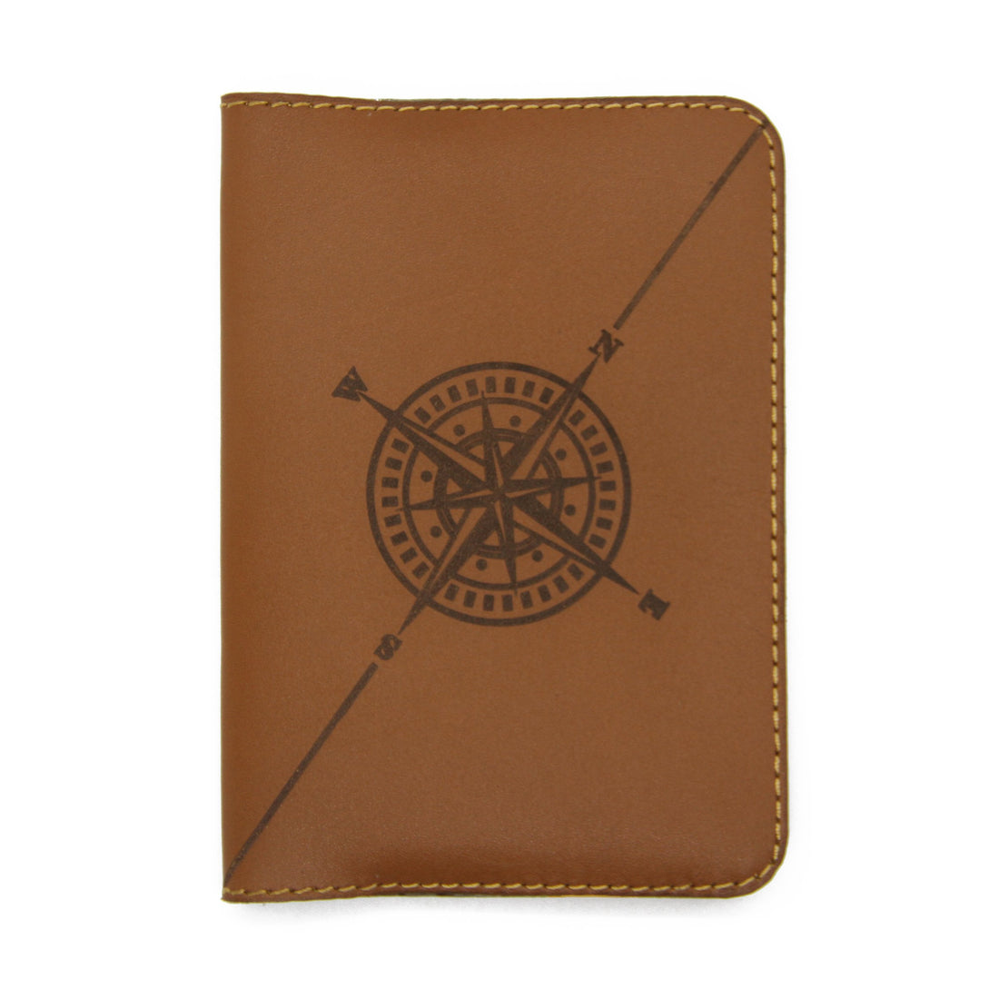 Compass - Brown Passport Sleeve