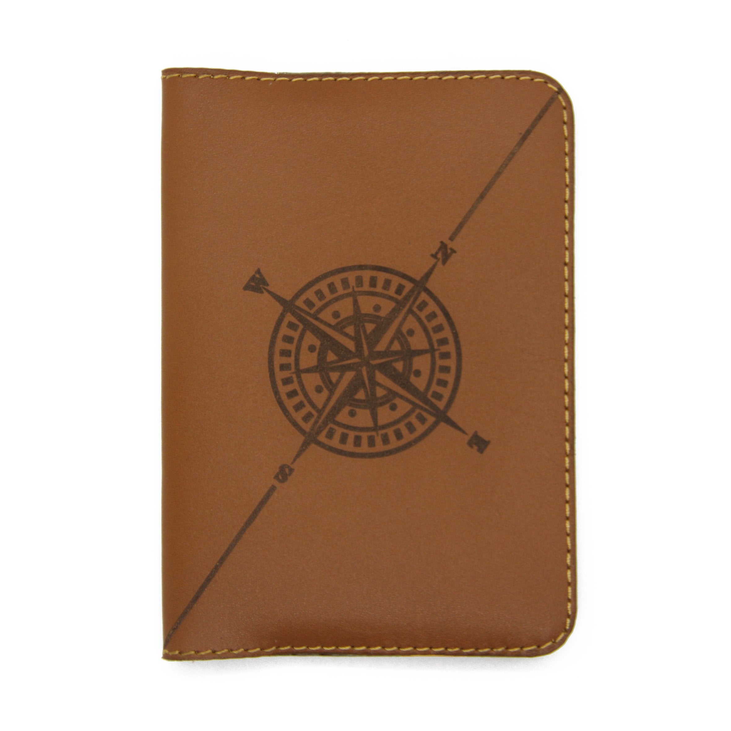 Compass - Brown Passport Sleeve