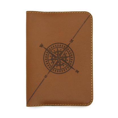 Compass - Brown Passport Sleeve