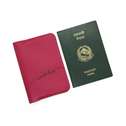 Wanderlust - Pink Passport Sleeve