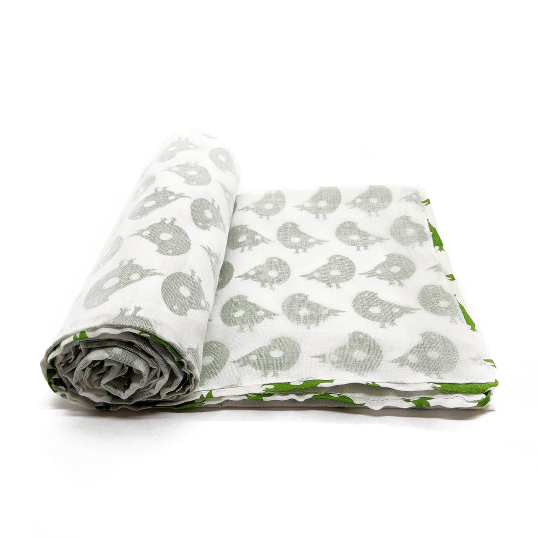 Baby Blanket - Green Birds