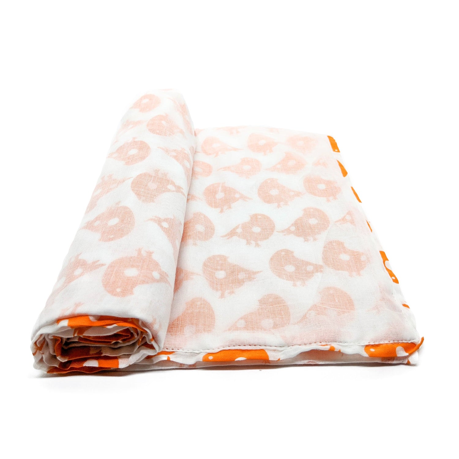 Baby Blanket - Orange Birds