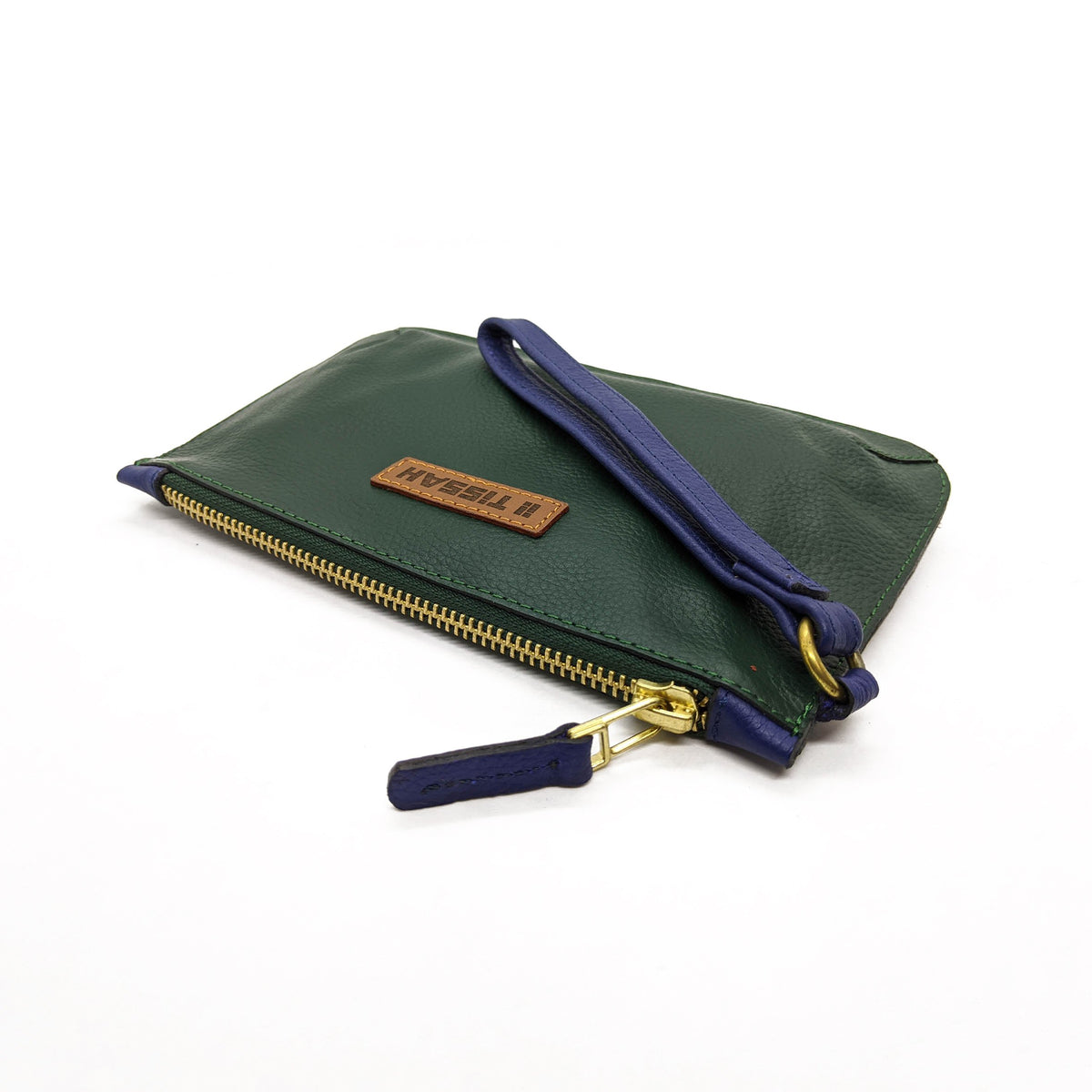Wristlet - Green with Blue trimmings